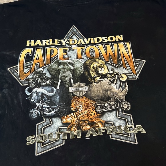HARLEY DAVIDSON CAPE TOWN SOUTH AFRICA MEN'S XL T-SHIRT BIG FIVE RARE VINTAGE - Picture 8 of 9